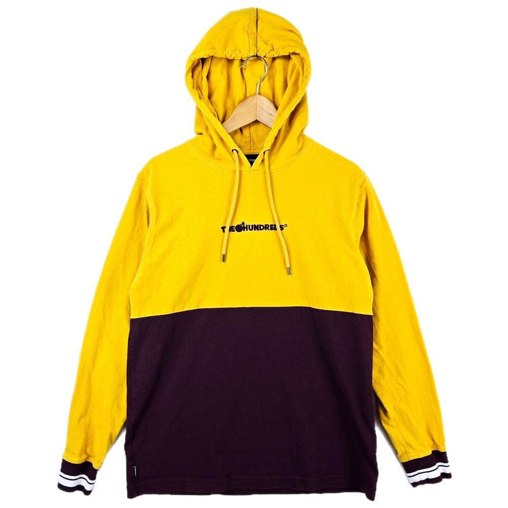 The Hundreds Long Sleeve Hooded T Shirt Mens Medium Embroidered Streetwear